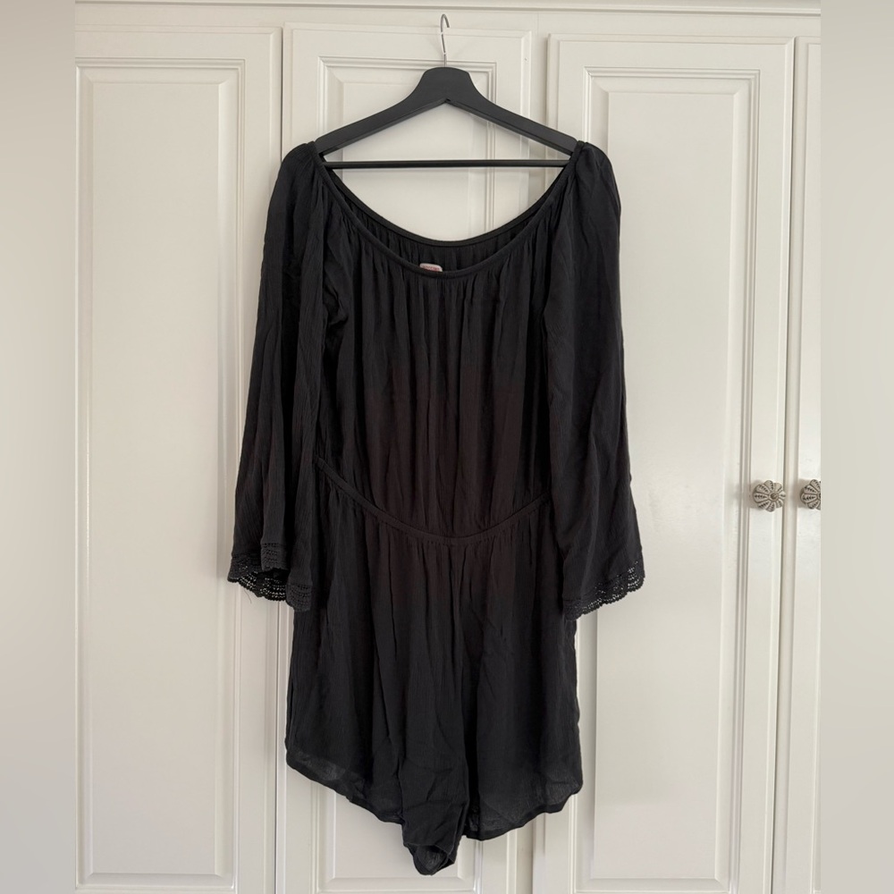 Mossimo Black Long Off Shoulder Romper